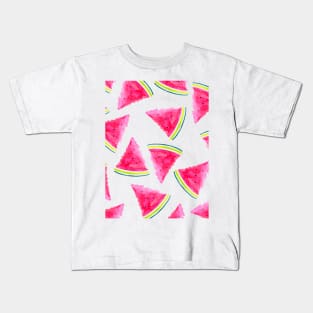 Watercolor watermelon random pattern Kids T-Shirt